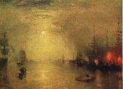 Joseph Mallord William Turner Keelman Heaving in Coals by Night oil painting on canvas